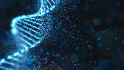 Abstract image of DNA strand.