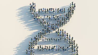 Crowd forming DNA model