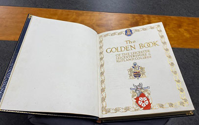 Photo of the original Golden Book open on its title page