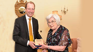 Silver Hearts' contributor presented with pin by VC Paul Boyle