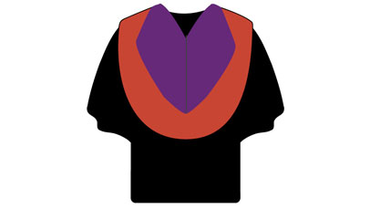Illustration of doctor of engineering graduation gown