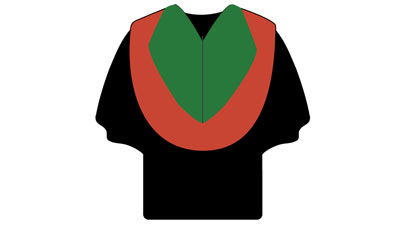 Illustration of master of education graduation gown