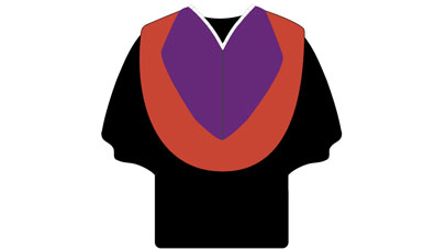 Illustration of master of engineering management graduation gown