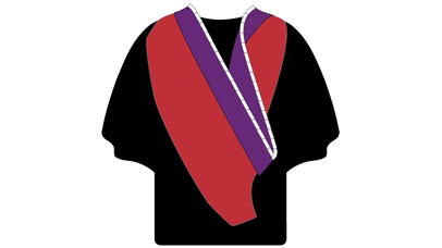 Illustration of master of engineering graduation gown