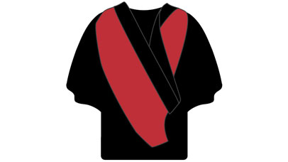Illustration of bachelor of laws graduation gown