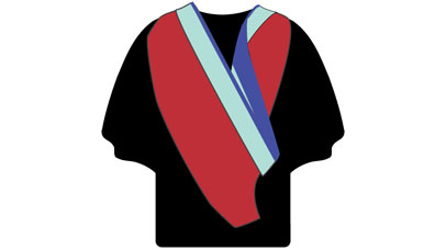Illustration of bachelor of medical sciences graduation gown