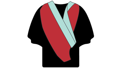Illustration of bachelor of medicine graduation gown