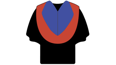 Illustration of doctor of psychology graduation gown