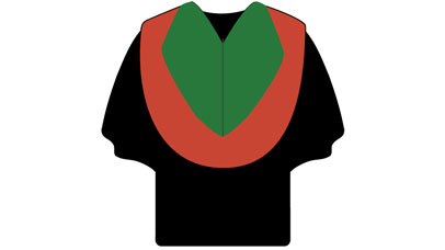 Illustration of doctor of education graduation gown