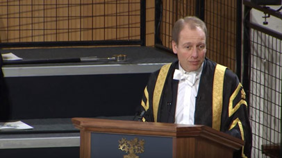 Vice chancellor speaking at graduation ceremony