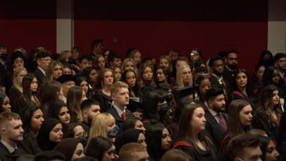 Crowd at graduation