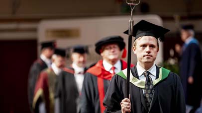 The procession at the start of the ceremony