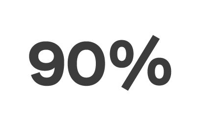 90%