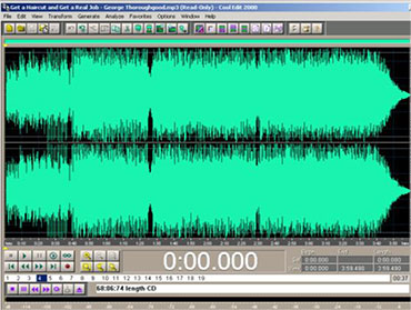 screenshot from digital audio software