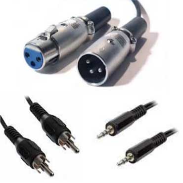 selection of audio connectors