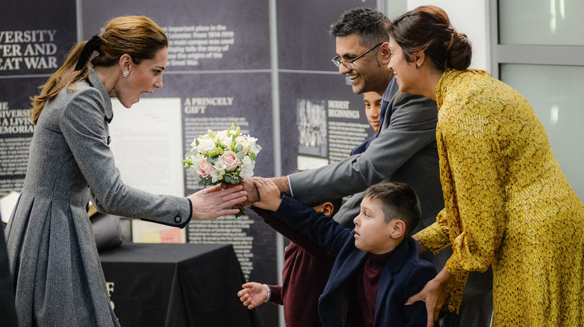 kate given flowers