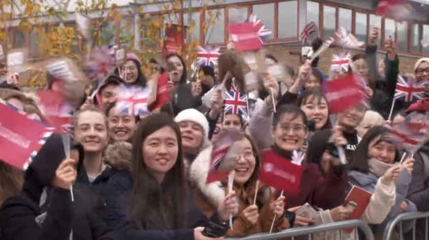 Students react to the royal visit