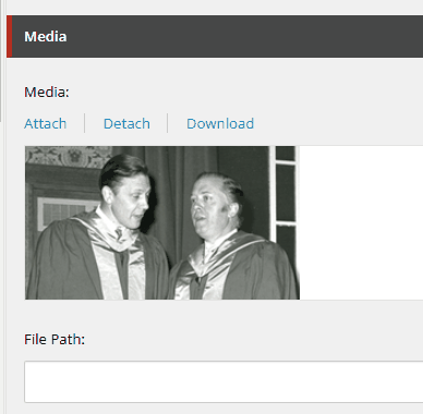 View of the backend of a Content Management System