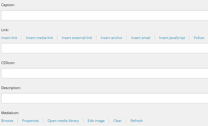 View of the backend of a Content Management System