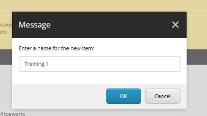 View of the backend of a Content Management System