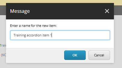 View of the backend of a Content Management System