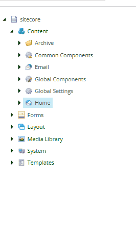 View of the backend of a Content Management System