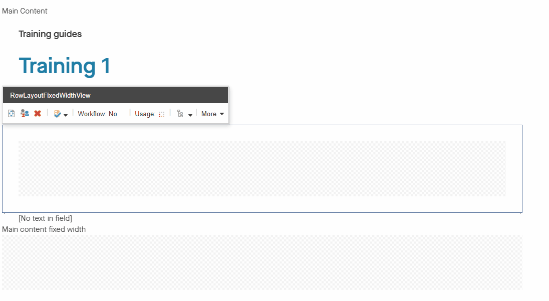 View of the backend of a Content Management System