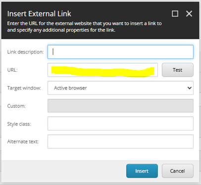 View of the backend of a Content Management System