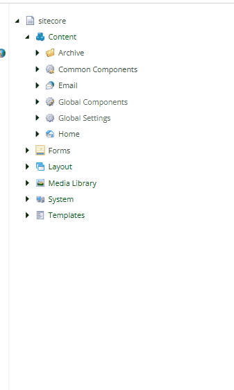 View of the backend of a Content Management System