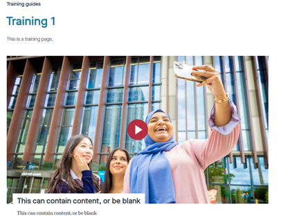 View of the backend of a Content Management System