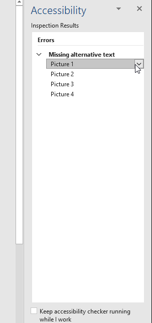 View of the backend of a Content Management System