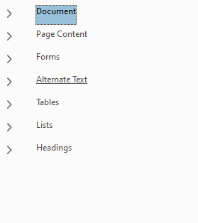 View of the backend of a Content Management System