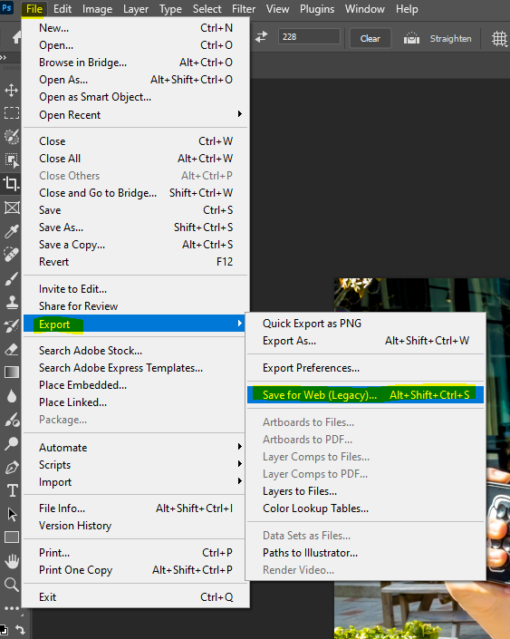 View of the backend of a Content Management System