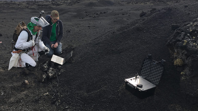Future astronauts experience exploring new worlds