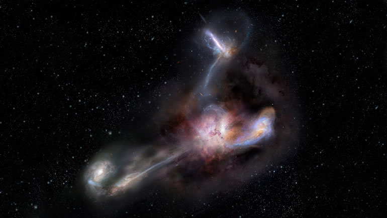 An artist's rendition of galaxy W2246-0526