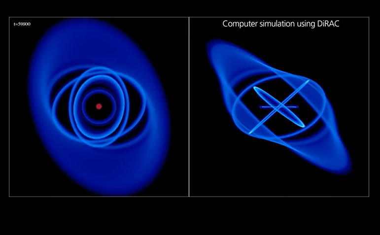 Computer simulation predicts matter plunging into a black hole at extreme velocity
