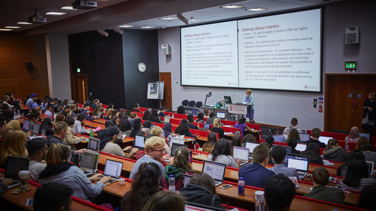 A lecture in progress.