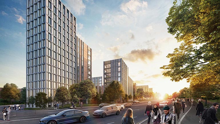 Indicative view of Freemen's Common Student Village