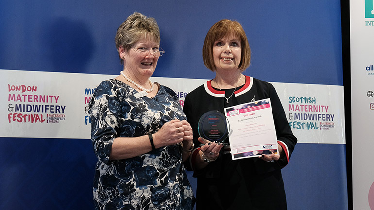 Professor Jayne Marshall receives the Achievement Award