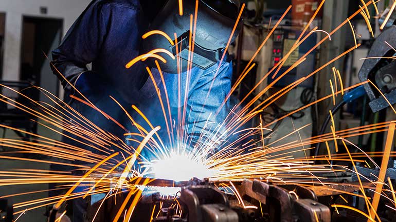 abstract image of person welding