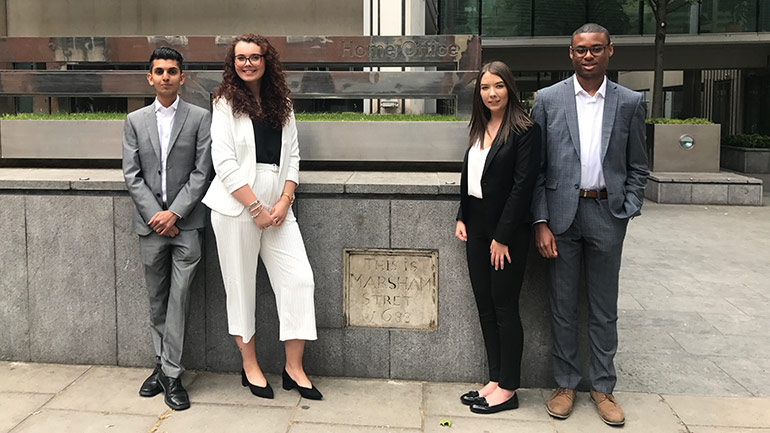 Students visiting the Home Office