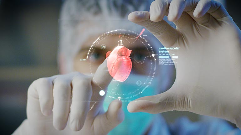 abstract image showing heart disease research