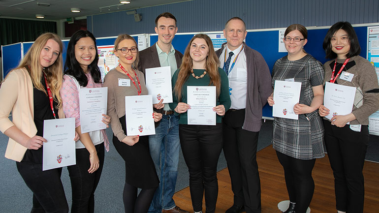 Professor Dave Lambert with poster competition winners