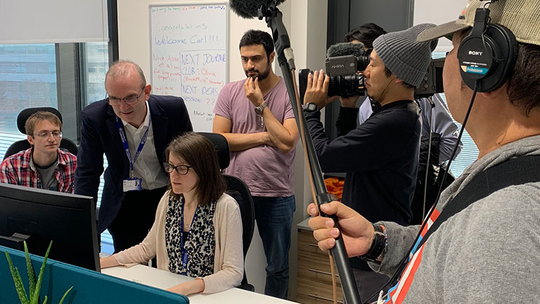 Filming of postdoctoral researchers