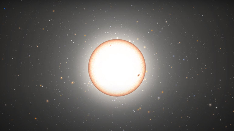 View of the sun from space