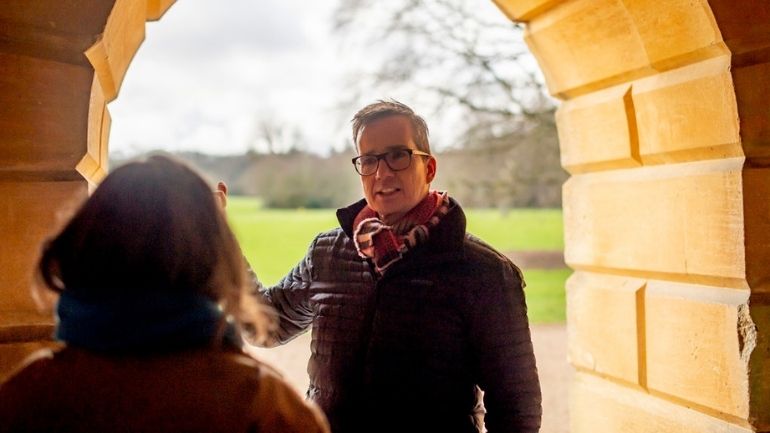 Professor Richard Sandell at Kingston Lacy, a National Trust property in Dorset.