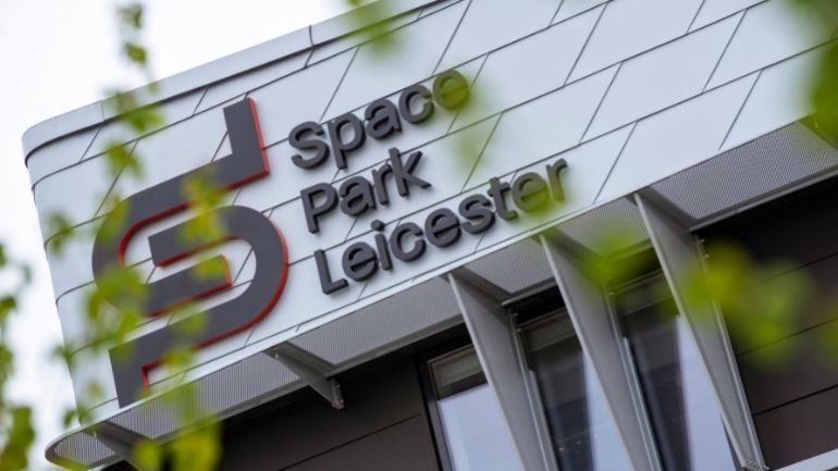 Signage at the Space Park Leicester development.