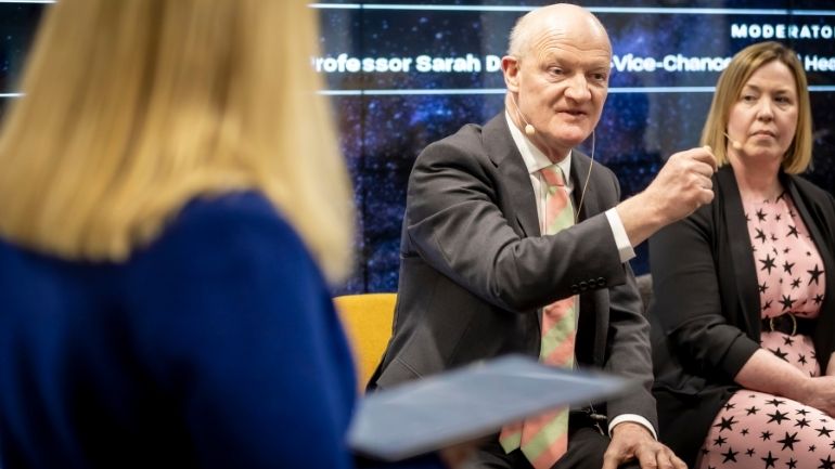 David, Lord Willetts at the launch of Space Park Leicester in March 2022.