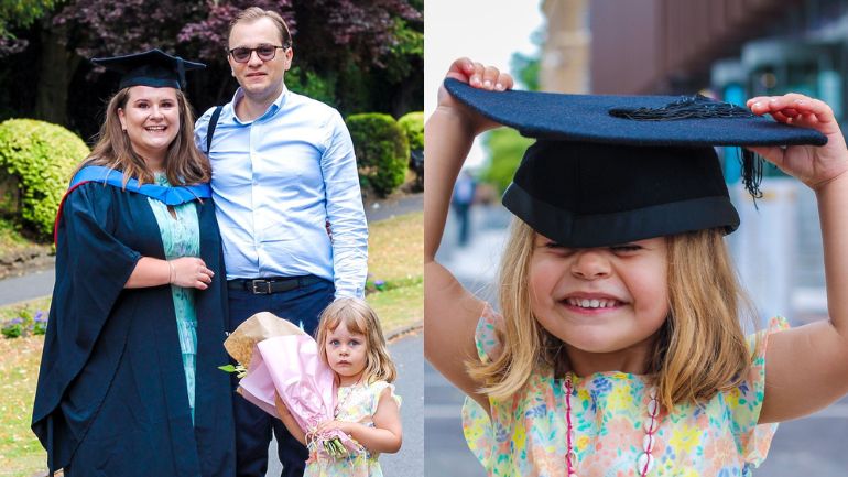 Bianca Semczuk with husband Marcin and daughter Blanka.