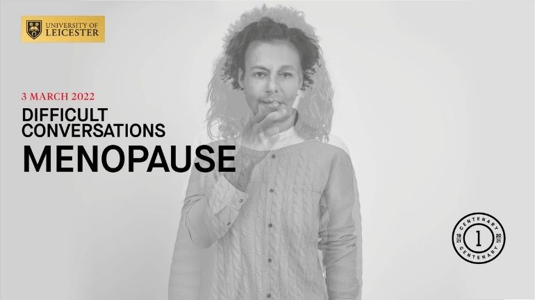 Graphic to promote Difficult Conversations public discussion on the menopause, taking place on Thursday 3 March 2022.